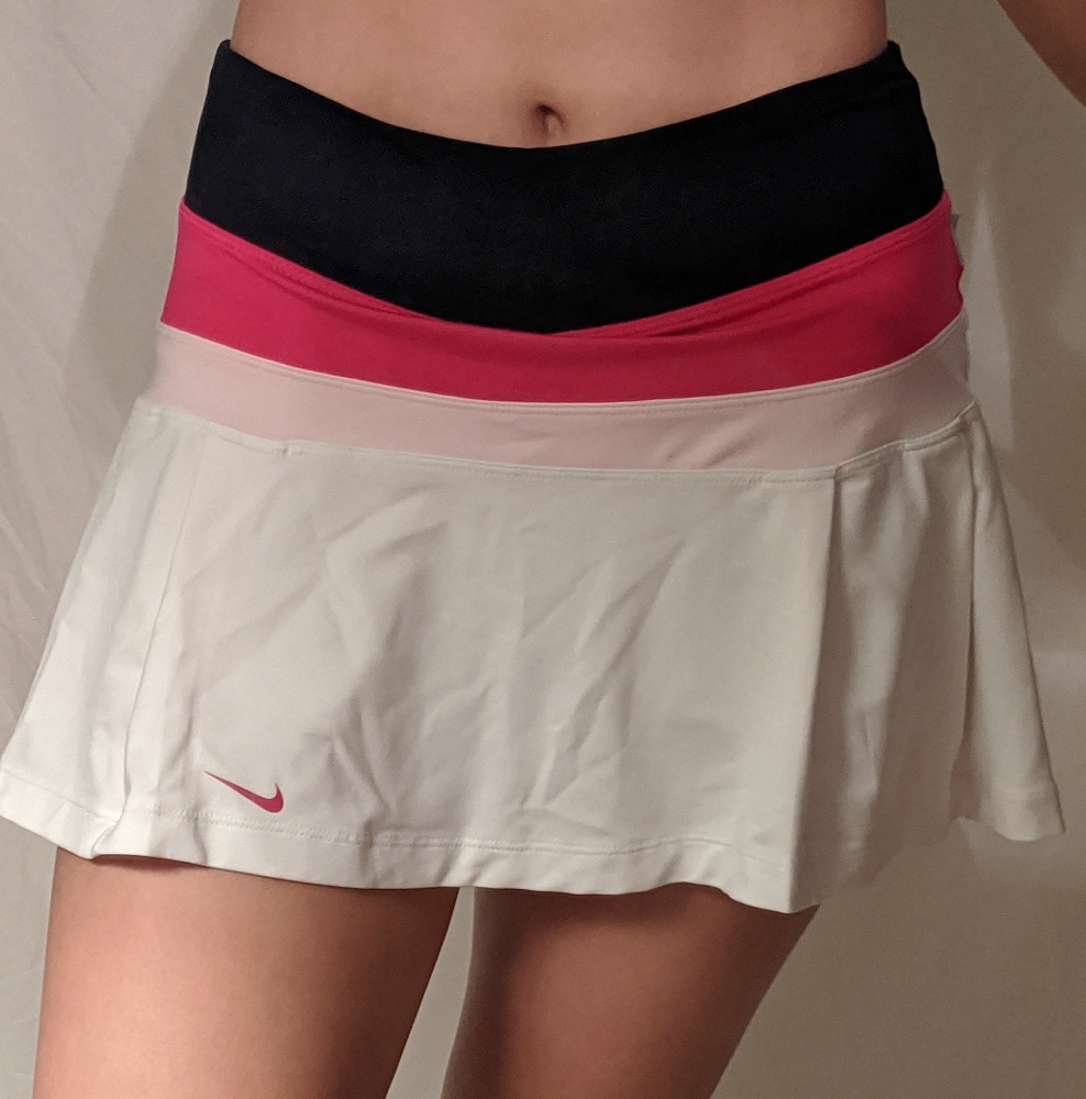 White and colored Nike Tennis Skirt